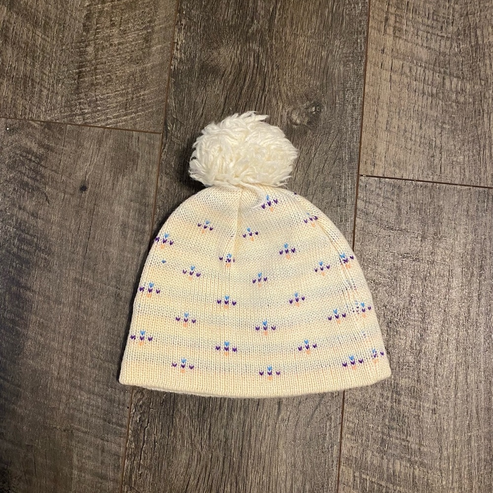 Vintage Wigwam Pom Ski Beanie Hat Wool Made In USA NWOT